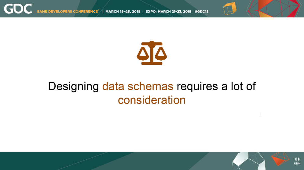 Designing data schemas requires consideration